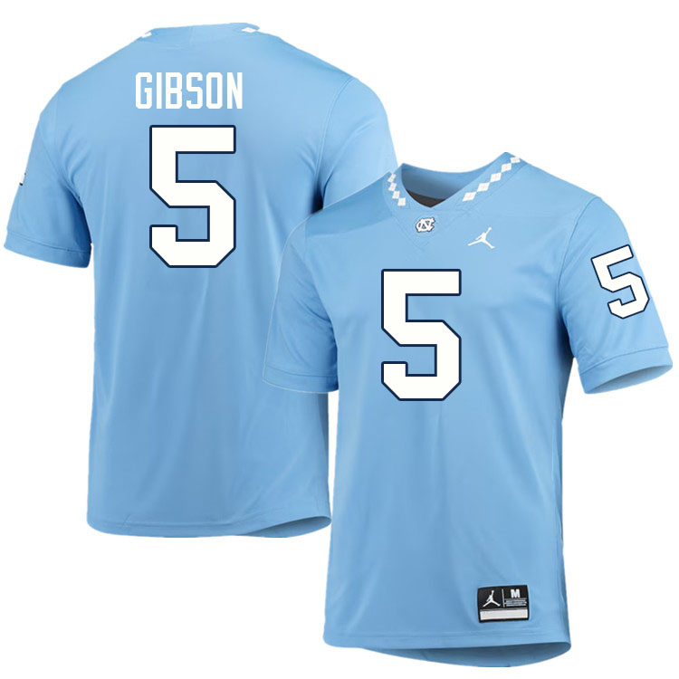 #5 Gavin Gibson North Carolina Tar Heels College Football Jersey Stitched-Carolina Blue #5 Gavin Gibson North Carolina Tar Heels College Football Jersey Stitched-Carolina Blue